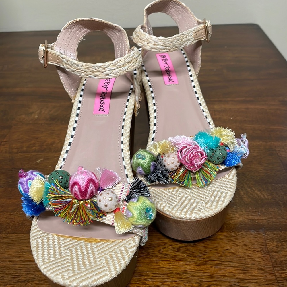 Betsey Johnson multicolored fun platforms